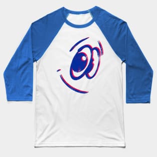 GreenSkinMango g’mangos SmileBlueRed Baseball T-Shirt